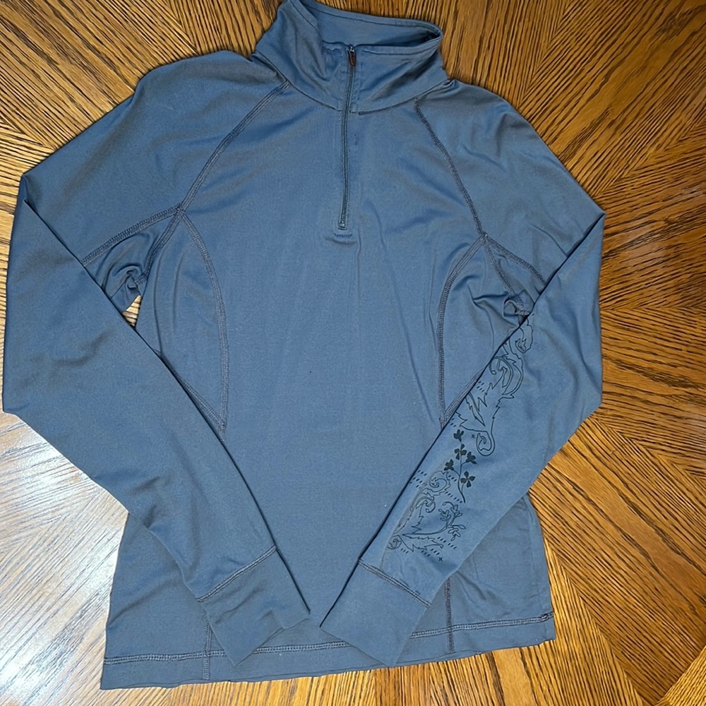 🔴 LAST CHANCE 🔴 Tek Gear • Gray Half Zip Workout Top - Picture 2 of 6